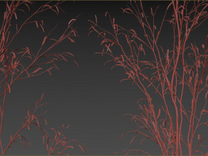 Decorative branches with Coals bouquet Modelo 3D
