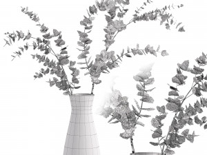 Faux Eucalyptus Branch 3D Model