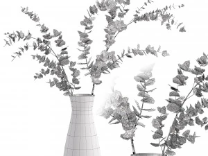 Faux Eucalyptus Branch 3D Model