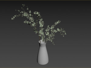 Faux Eucalyptus Branch 3D Model