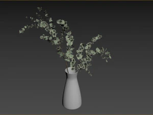 Faux Eucalyptus Branch 3D Model