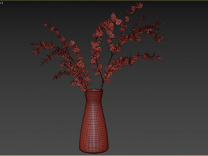 Faux Eucalyptus Branch 3D Model