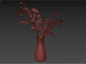 Faux Eucalyptus Branch 3D Model