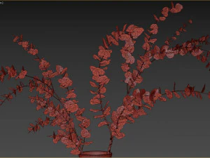Faux Eucalyptus Branch 3D Model