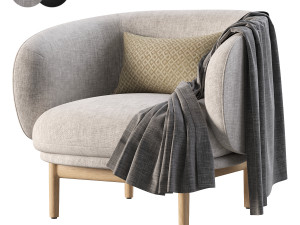 Mela Lounge Trimmed Armchair 3D Model