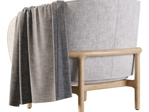 Mela Lounge Trimmed Armchair 3D-Modell