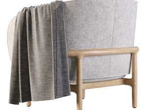 Mela Lounge Trimmed Armchair 3D Model