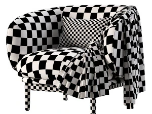 Mela Lounge Trimmed Armchair 3D Model