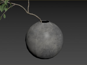 Faux Manzanita Bean Leaf Branch 3D Model