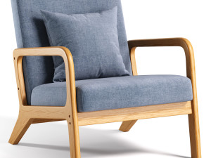 Fanci Wide Accent Chair 3Dモデル