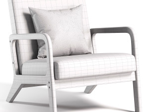 Fanci Wide Accent Chair 3Dモデル