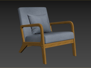 Fanci Wide Accent Chair 3Dモデル