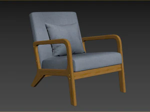 Fanci Wide Accent Chair 3D Model