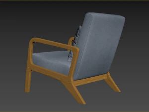 Fanci Wide Accent Chair 3D Model