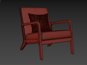 Fanci Wide Accent Chair 3Dモデル