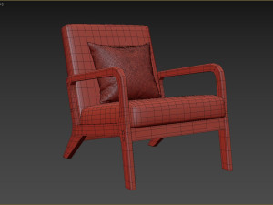 Fanci Wide Accent Chair 3Dモデル