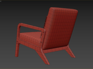 Fanci Wide Accent Chair 3Dモデル