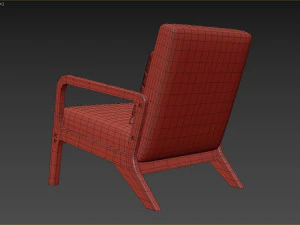 Fanci Wide Accent Chair 3D Model
