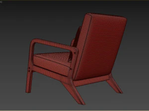 Fanci Wide Accent Chair 3D Model