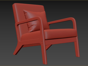 Fanci Wide Accent Chair 3Dモデル