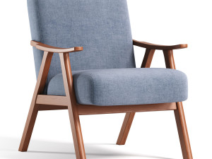 Ammanda Fabric Upholstered Accent Chair 3D Model