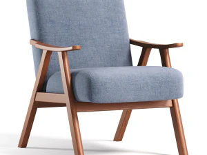 Silla decorativa tapizada en tela Ammanda Modelo 3D