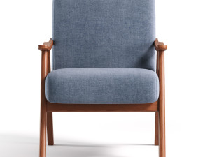 Ammanda Fabric Upholstered Accent Chair 3D Model