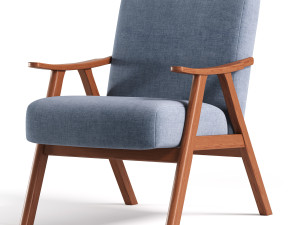 Ammanda Fabric Upholstered Accent Chair 3D Model