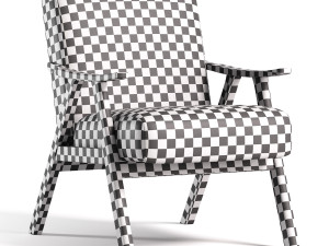 Ammanda Fabric Upholstered Accent Chair 3D Model