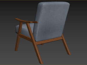 Ammanda Fabric Upholstered Accent Chair 3D Model