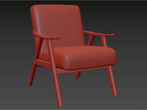 Ammanda Fabric Upholstered Accent Chair 3D Model