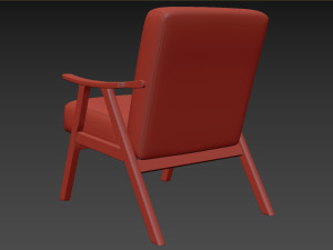 Ammanda Fabric Upholstered Accent Chair 3D Model