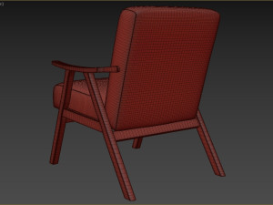 Ammanda Fabric Upholstered Accent Chair 3D Model