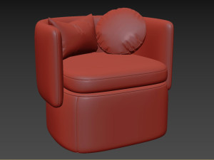 HUGO BOW ARMCHAIR SAGE VELVET 3D मॉडल