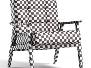 Ameer Tufted Fabric Accent Chair 3D Model