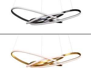 Cales Unique Geometric LED Chandelier 3D Model