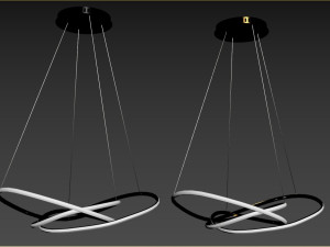 Cales Unique Geometric LED Chandelier Model 3D