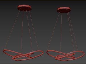 Cales Unique Geometric LED Chandelier Model 3D