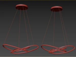 Cales Unique Geometric LED Chandelier 3D Model