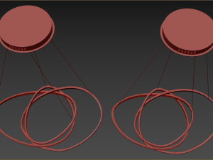 Cales Unique Geometric LED Chandelier Model 3D
