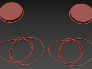 Cales Unique Geometric LED Chandelier 3D Model