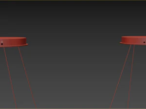 Cales Unique Geometric LED Chandelier 3D Model