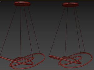 Cales Unique Geometric LED Chandelier Model 3D