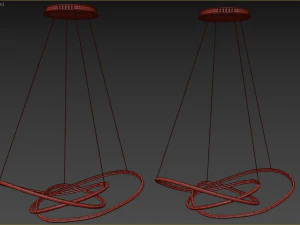 Cales Unique Geometric LED Chandelier 3D Model