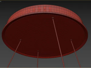 Cales Unique Geometric LED Chandelier 3D Model