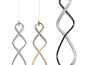 Fralick Light Chrome LED-hanglamp 3D Model