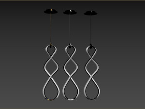 Fralick Light Chrome LED Pendant 3D Модель