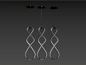 Fralick Light Chrome LED Pendant 3D Model