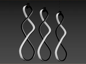 Fralick Light Chrome LED Pendant 3D Model