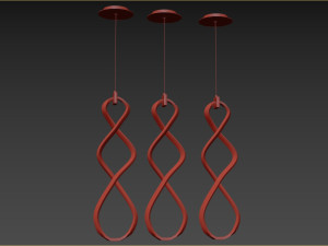 Fralick Light Chrome LED Pendant 3D Модель